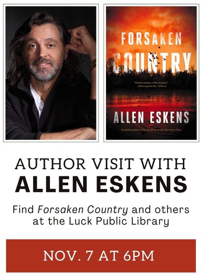Author Allen Eskens visit Nov. 7 at 6pm