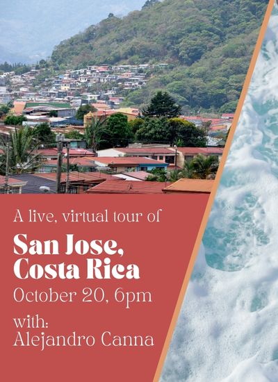 Live, Virtual Tour of Costa Rica, Oct. 20
